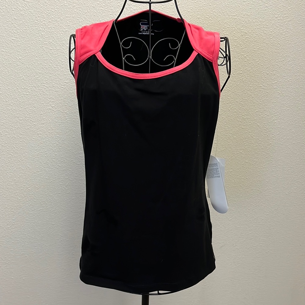 NWT FILA WORKOUT TOP IN PINK AND BLACK